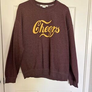 Project Social T Maroon Crewneck Sweatshirt with White Tag